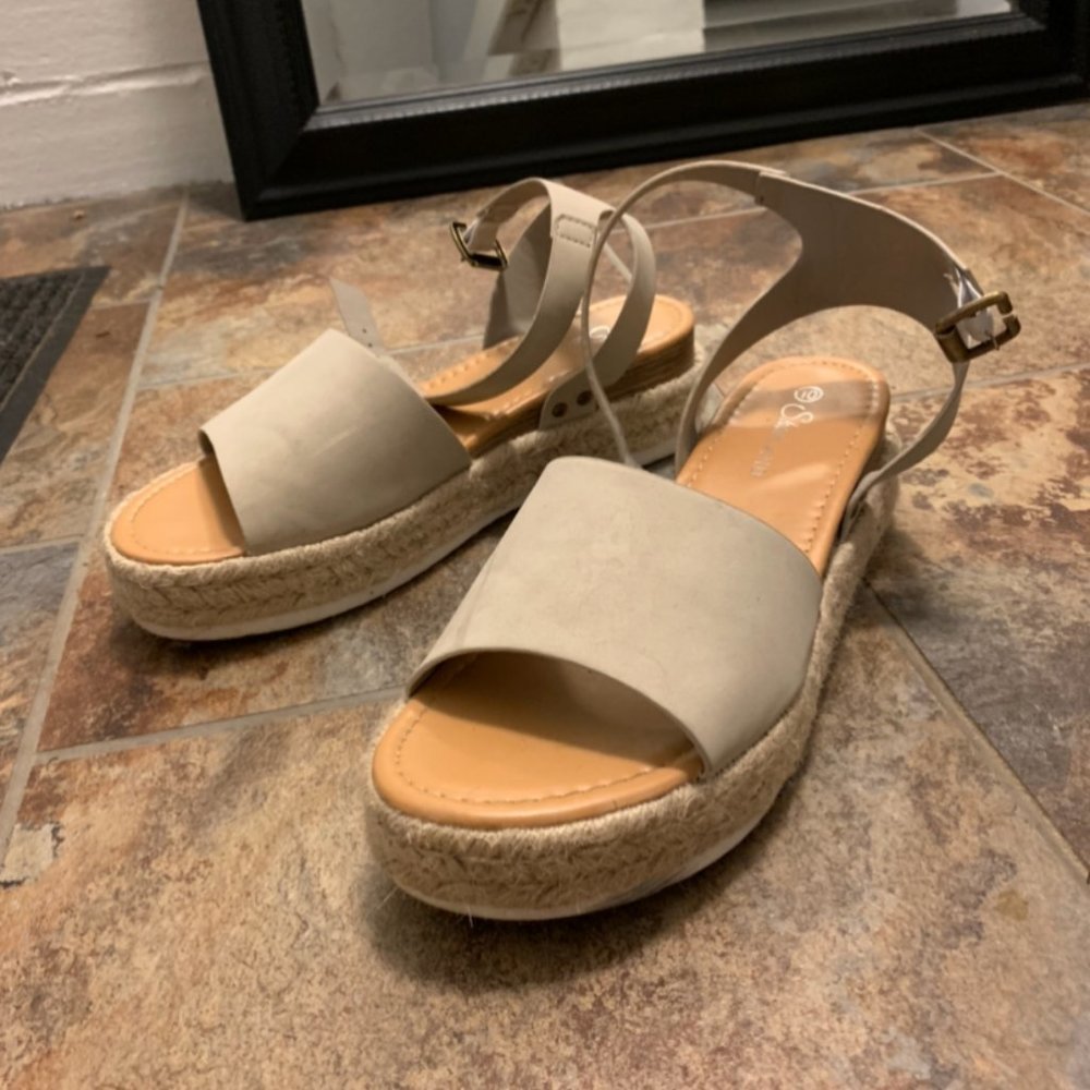 Neutral Platform Sandals